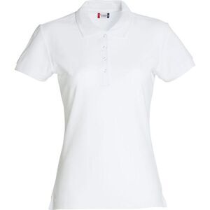 Clique Womens/Ladies Plain Polo Shirt / White